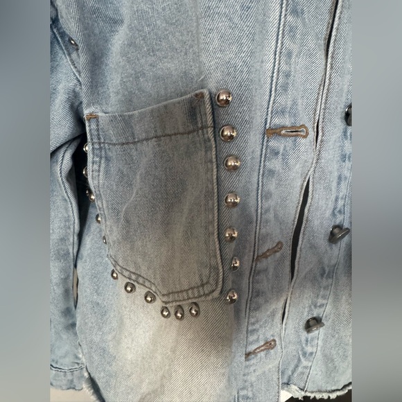 Vervet Studded Denim Jean Jacket Small - Picture 11 of 14